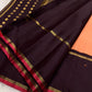 Soft Peach Pink Handwoven Pure Silk Kanchi Pattu Saree with Deep Aubergine Rettapet Border and Zari Buttas