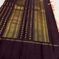 Soft Peach Pink Handwoven Pure Silk Kanchi Pattu Saree with Deep Aubergine Rettapet Border and Zari Buttas
