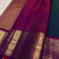 Peacock Blue Emerald Shot Silk Handwoven Pure Silk Kanchipuram Saree with Mayil Zari Border