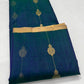 Lightweight Chanderi silk tissue saree in blue green shade for festive occasions