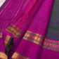 Peacock Green and Magenta Handwoven Pure Silk Kanjipuram Saree with Zari Kattam Rettapet Border