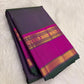 Peacock Green and Magenta Handwoven Pure Silk Kanjipuram Saree with Zari Kattam Rettapet Border