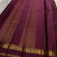 Moss Olive and Plum Handwoven Lightweight Pure Silk Kanjeevaram Saree: view 3