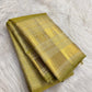 Peridot Green pure silk Kanjeevaram saree, Varisaipet weave with Gold Zari border — pallu detail