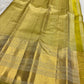 Peridot Green pure silk Kanjeevaram saree, Varisaipet weave with Gold Zari border — border detail