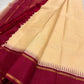 Pillayar Reku motif detail, sandalwood-beige Kanchi Pattu Korvai saree