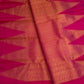 Rani Pink Kanchipuram saree with thazhampoo reku border, border detail