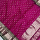 Pink Katan Silk handwoven Chanderi saree
