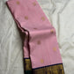 Pink and Navy Korvai Kanchipuram silk saree