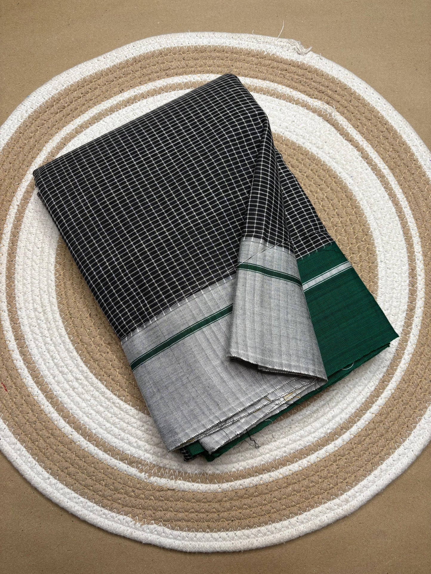 Authentic Handwoven Patteda Anchu Cotton Saree