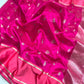 Mashru-style pink border detail with silver pinstripes