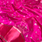 Pink Pattu Silk Chanderi saree folded, full view