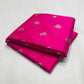 Handwoven pink Pattu Silk Chanderi saree, full drape