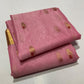 Pink Tissue Pattu Silk Chanderi saree draped to show body and border
