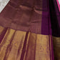 Jewel Pink Handwoven Pure Silk Kancheepuram Butta Saree with Thick Getti Zari Border and Green Selvedge
