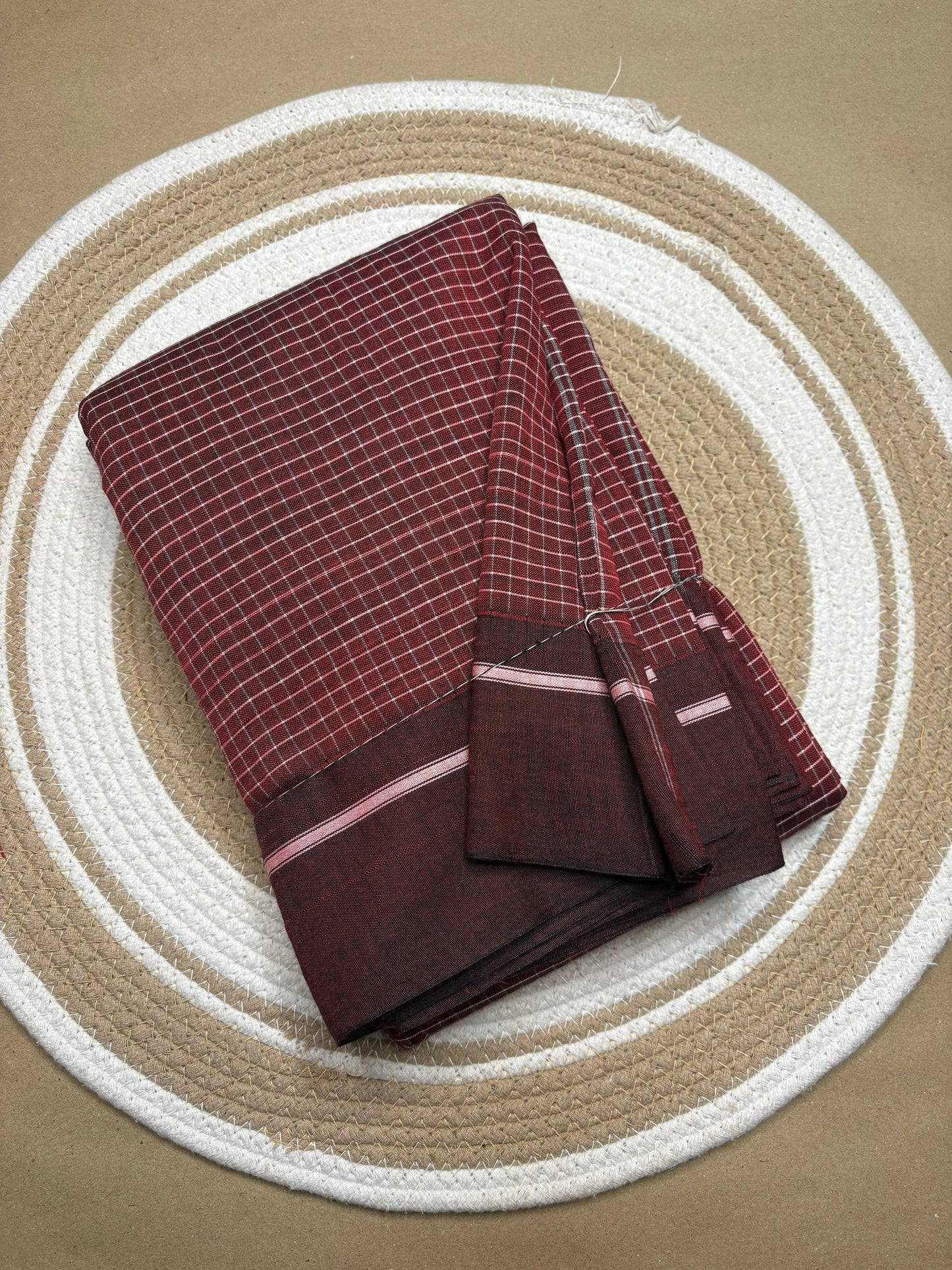 Authentic Handwoven Patteda Anchu Cotton Saree