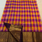 Multicolour Handwoven Pure Silk Kanjivaram Paalum Pazhamum Saree with Aubergine Gold Zari Border