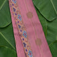 Radiant Pink Butta Kanjipuram Silk Saree with Pochampally Border and Hexagonal Silk Thread Butta