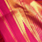 Pink Sunset Orange handwoven pure silk Kanjivaram Ettukol saree.