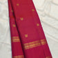 Raspberry Pink Vairaoosi saree with handwoven antique gold zari buttas