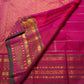 Pink Varisaipet Kanjivaram pure silk saree draped view