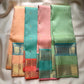 Pistachio Green Handwoven Pure Silk Kanjipuram Saree with Rettapet Twin Border Weave