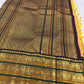 Close-up of Ponvandu antique gold shot-colour pure mulberry silk body with gold zari buttas