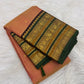 Ponvandu (Golden Beetle) Handwoven Pure Silk Kanjivaram Varisaipet Saree with Antique Gold Body — Idam Living