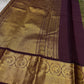 Ponvandu Golden Green pure silk Kanjeevaram saree — ponvandu green tone