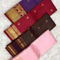 Pink Rettapet Kanjeevaram vintage silk saree