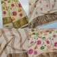 Pure Mysore Silk Crepe Saree Pastel Floral Prints with Zari Border