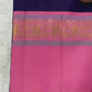Pink and Blue Kanchipuram Silk Saree with Gold Zari Border