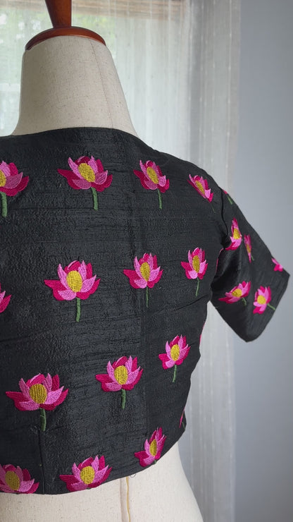 “Kamala” - lotus embroidered blouse