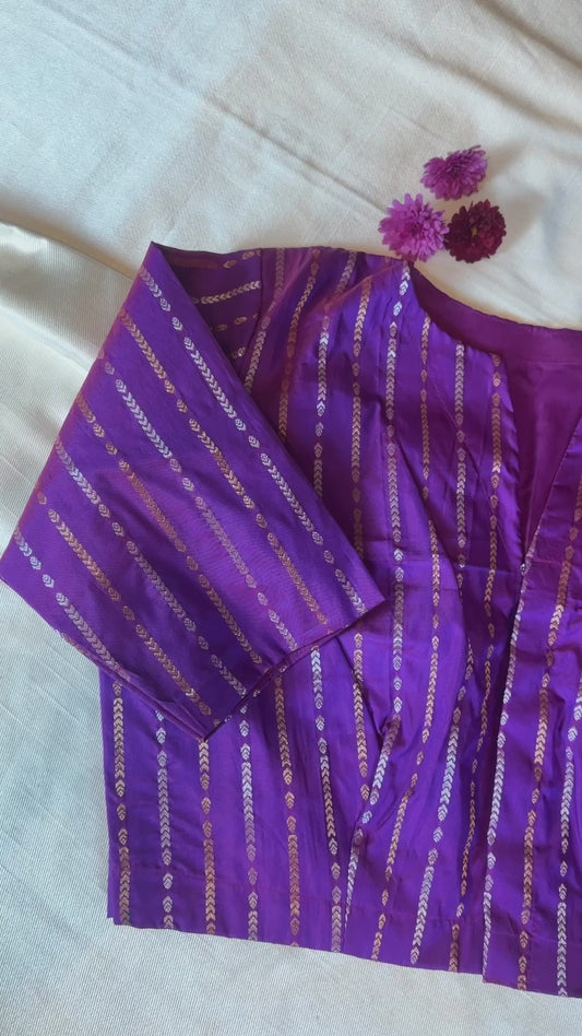 Purple banarasi silk blouse ✨💜