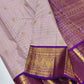Gilded Blush

 Blush Pink Kanchipuram Pure Silk Saree

All-Over Gold Zari Kattam Weave with Buttas

Royal Purple Border with 2G Zari Peacock Motifs

Grand Purple Brocade Pallu | Contrast Blouse fabric 

 Silk mark certified pure silk , 2G Zari