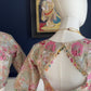 "Garden" collection pastel embroidered and crystal embellished blouse