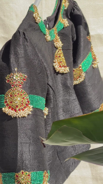 Jadau - Jade embroidered blouse