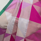 Nila – Ivory, Pastel Pink & Fuchsia Semi-Silk Saree with Geometric Weave.
Paired with a Ready-to-Wear Padded Blouse (Size 36–42)