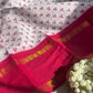 Pure cotton Sungudi saree — wax-resist body pattern with self border design