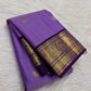 Lavender purple Butta saree — deep aubergine border detail