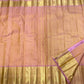 Pure Kanchipuram silk Butta Blush Peach saree folded, Silk Mark certified