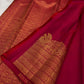 Pure silk Kanjivaram Butta saree in rani pink — border and pallu detail
