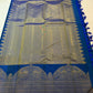 Running zari border detail with spotted deer motif on royal blue KanchiPattu saree