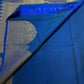 Zari detail close-up on royal blue KanchiPattu Butta saree