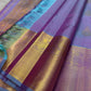 Pure Silk Kanchipuram saree showing double-shot Butta weave detail