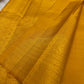 Pure silk Kancheepuram saree in golden turmeric — Silk Mark certified