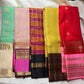 Pink Kanjeevaram Korvai saree folded view — Idam Living