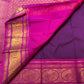 Royal purple Kanjipuram Korvai saree folded view — Idam Living