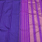 Pure Kanchipuram silk saree with magenta mayil adai korvai border – pallu detail