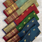 Pure Kanchipuram silk saree sage green with burgundy red korvai border – full length view